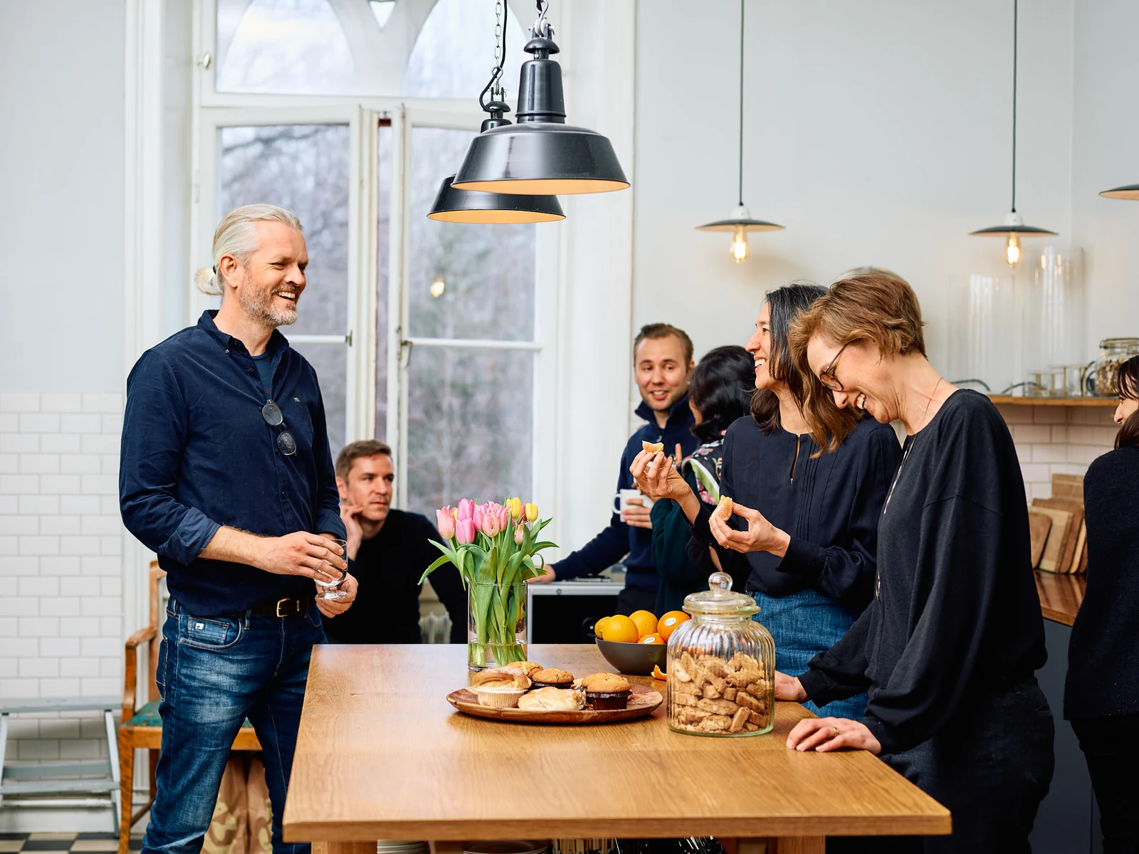 Veryday colleagues gathering in the Church kitchen