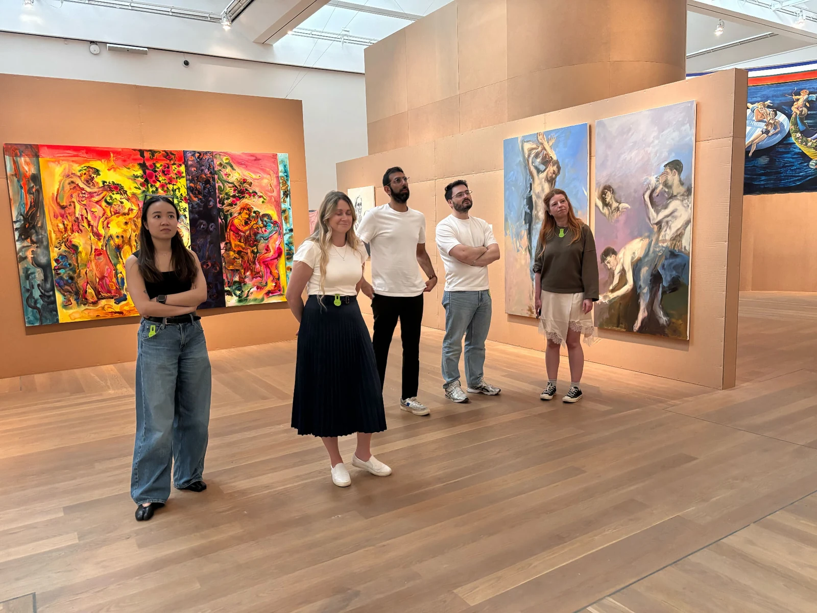 Team visiting an art gallery